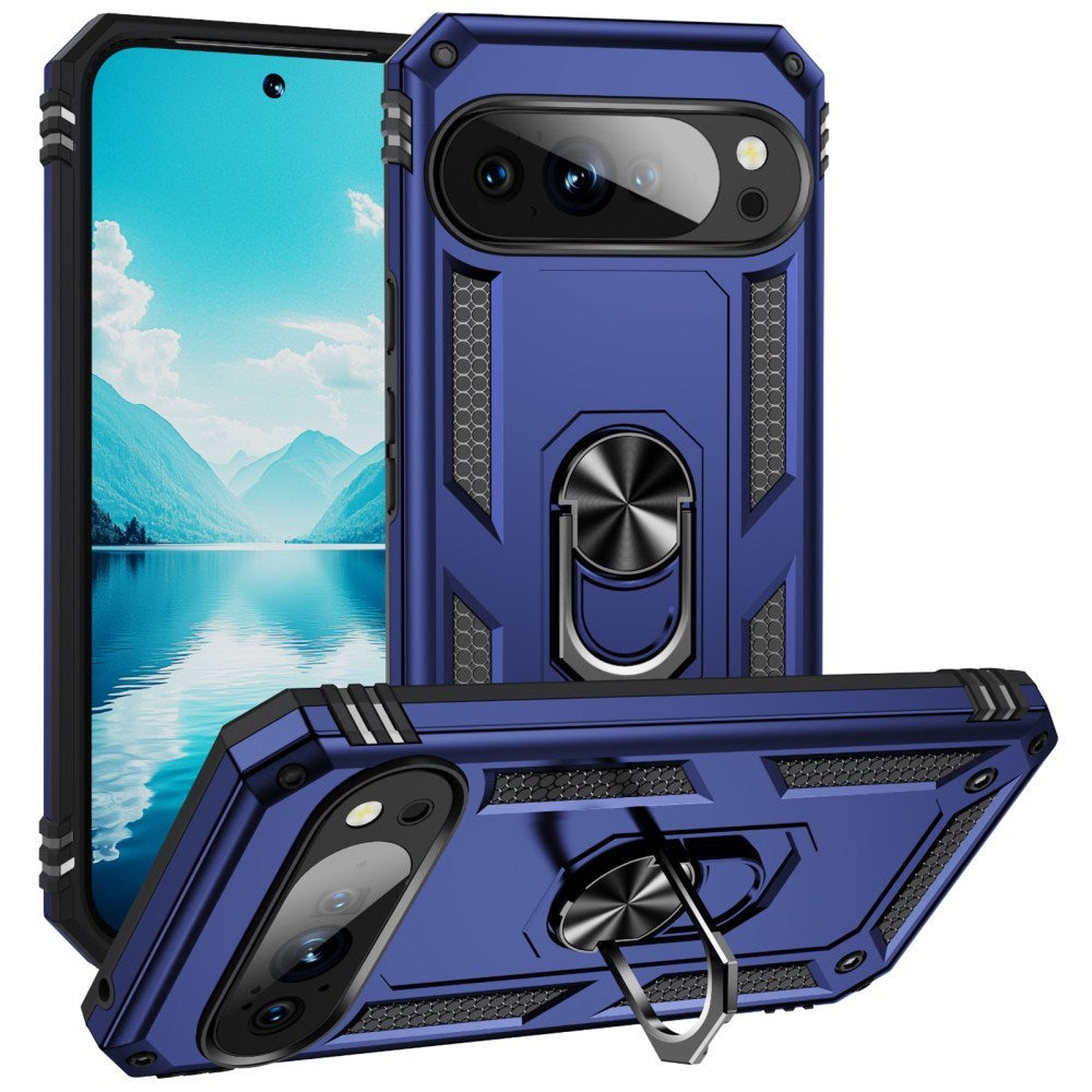 EIDERWOOD Google Pixel 10 / 10 Pro Tough Case with 360 Rotatable Kickstand - Blue