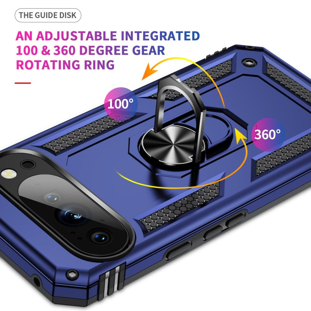EIDERWOOD Google Pixel 10 / 10 Pro Tough Case with 360 Rotatable Kickstand - Blue