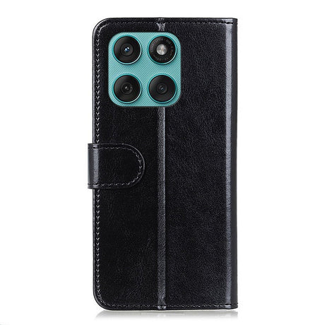 EIDERWOOD Motorola Edge 60 Fusion Faux Leather Flip Case with Cardholder & Stand Function - Black