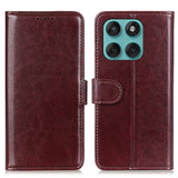 EIDERWOOD Motorola Edge 60 Fusion Faux Leather Flip Case with Cardholder & Stand Function - Brown