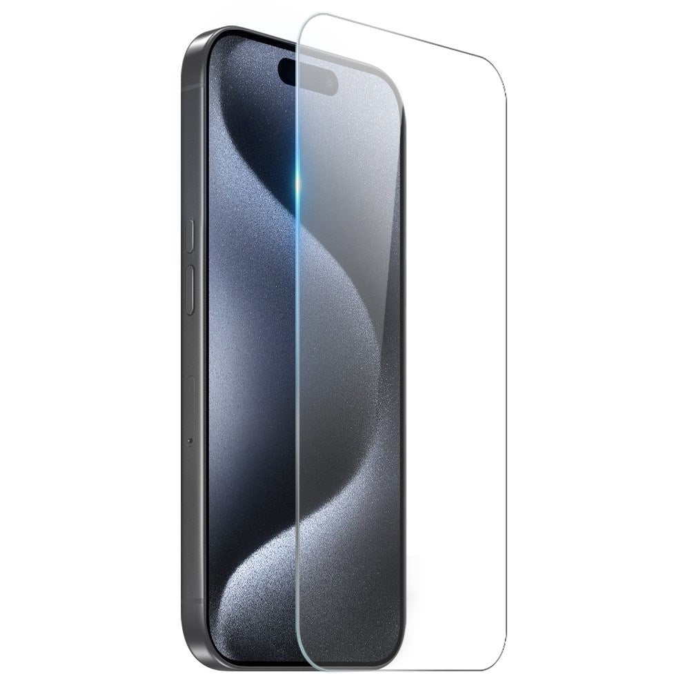 NORTHJO iPhone 15 Pro 2-in-1 Protection Set with Shock-Absorbing Flexible Plastic Case & Tempered Screen Protector Glass - Transparent