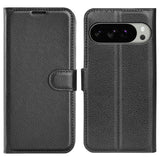 EIDERWOOD Google Pixel 10 Pro XL Faux Leather Flip Case with Cardholder & Stand Function - Black