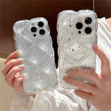 iPhone 16 Pro Max EIDERWOOD Textured Flexible Plastic Case – Transparent / Silver