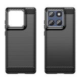EIDERWOOD Motorola Edge 60 / Edge 60 Fusion Brushed Carbon Case - Black