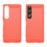 EIDERWOOD Sony Xperia 1 VII Brushed Carbon Case - Red