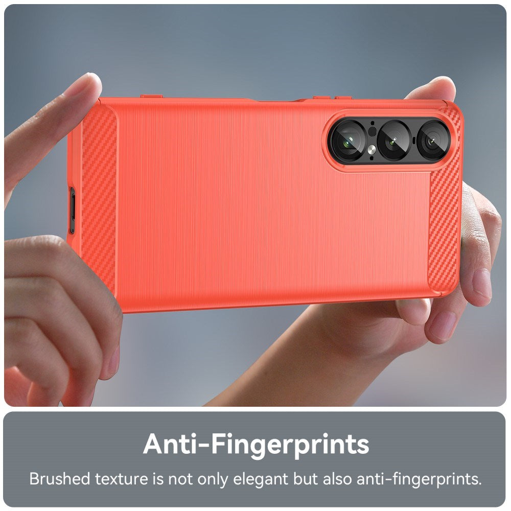 EIDERWOOD Sony Xperia 1 VII Brushed Carbon Case - Red