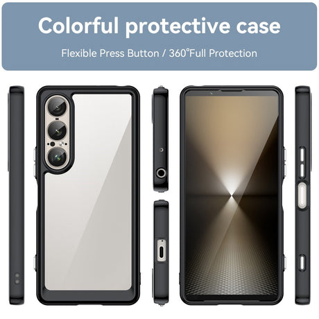EIDERWOOD Sony Xperia 1 VII Hybrid Plastic Case - Transparent / Black