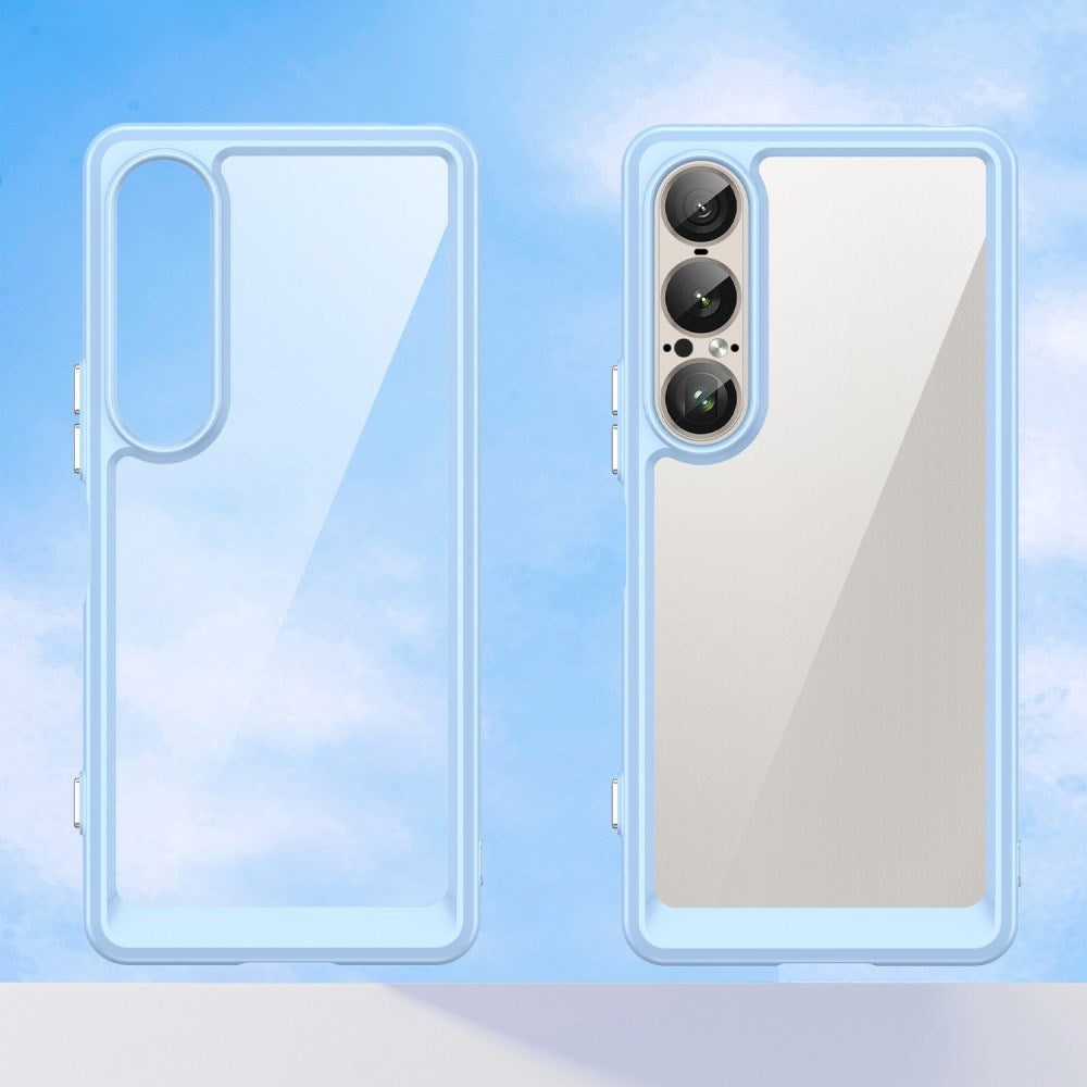 EIDERWOOD Sony Xperia 1 VII Hybrid Plastic Case - Transparent / Blue