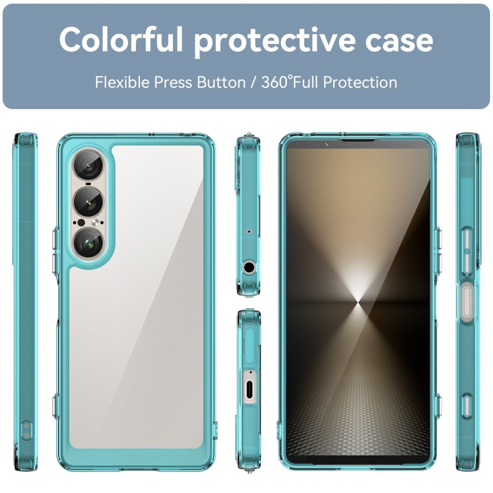 EIDERWOOD Sony Xperia 1 VII Hybrid Plastic Case - Transparent / Turquoise