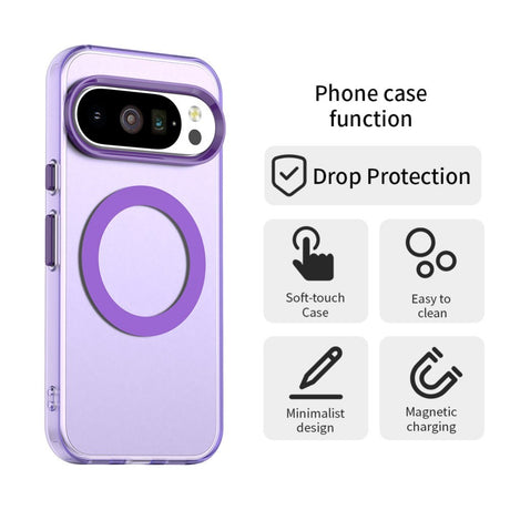 EIDERWOOD Google Pixel 10 / 10 Pro Hybrid Plastic Case - MagSafe Compatible - Transparent / Purple