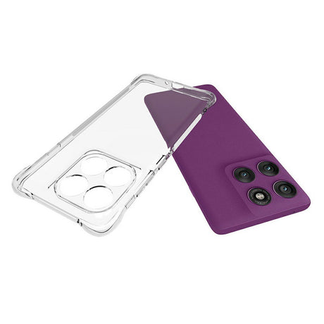 EIDERWOOD Motorola Edge 60 Pro Case with Reinforced Corners - Flexible Plastic - Transparent