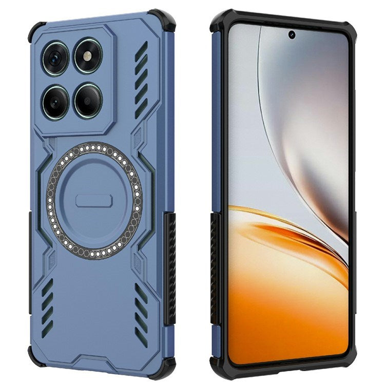 EIDERWOOD Motorola Edge 60 / Edge 60 Fusion Hybrid Plastic Case with Heat Dissipation - Blue