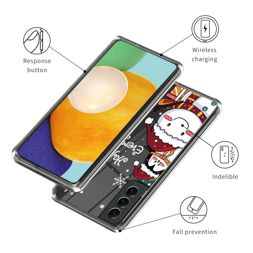 Samsung Galaxy S23 Flexible Plastic Christmas Case - Snowman and Penguin