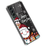 Samsung Galaxy S22 Flexible Plastic Christmas Case - Snowman and Penguin