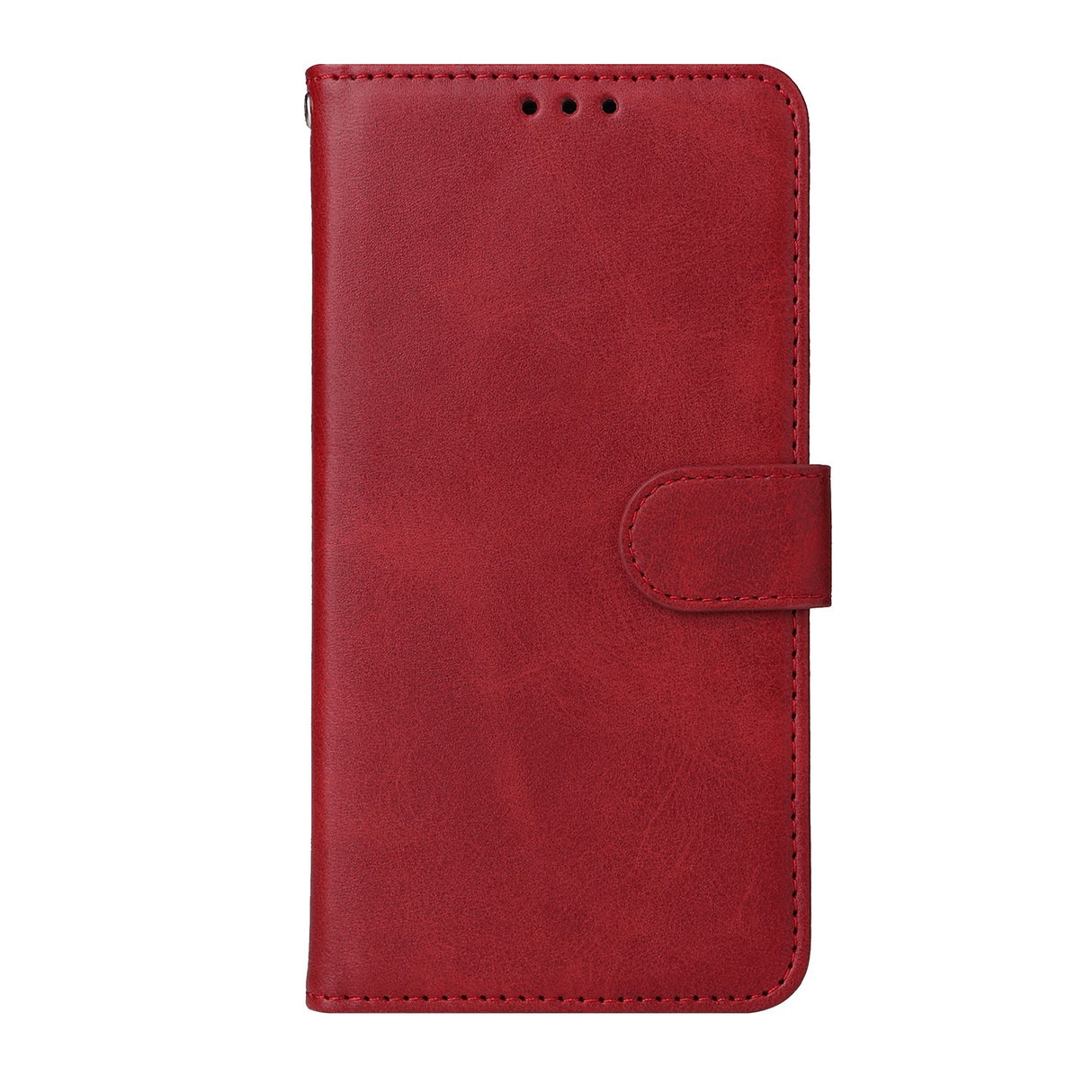 EIDERWOOD iPhone 17 Faux Leather Flip Case with Wallet & Strap - Red