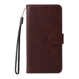 EIDERWOOD iPhone 17 Faux Leather Flip Case with Wallet & Strap - Brown