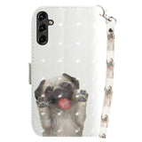 Samsung Galaxy A14 (5G) Leather Flip Case - Cute Pug