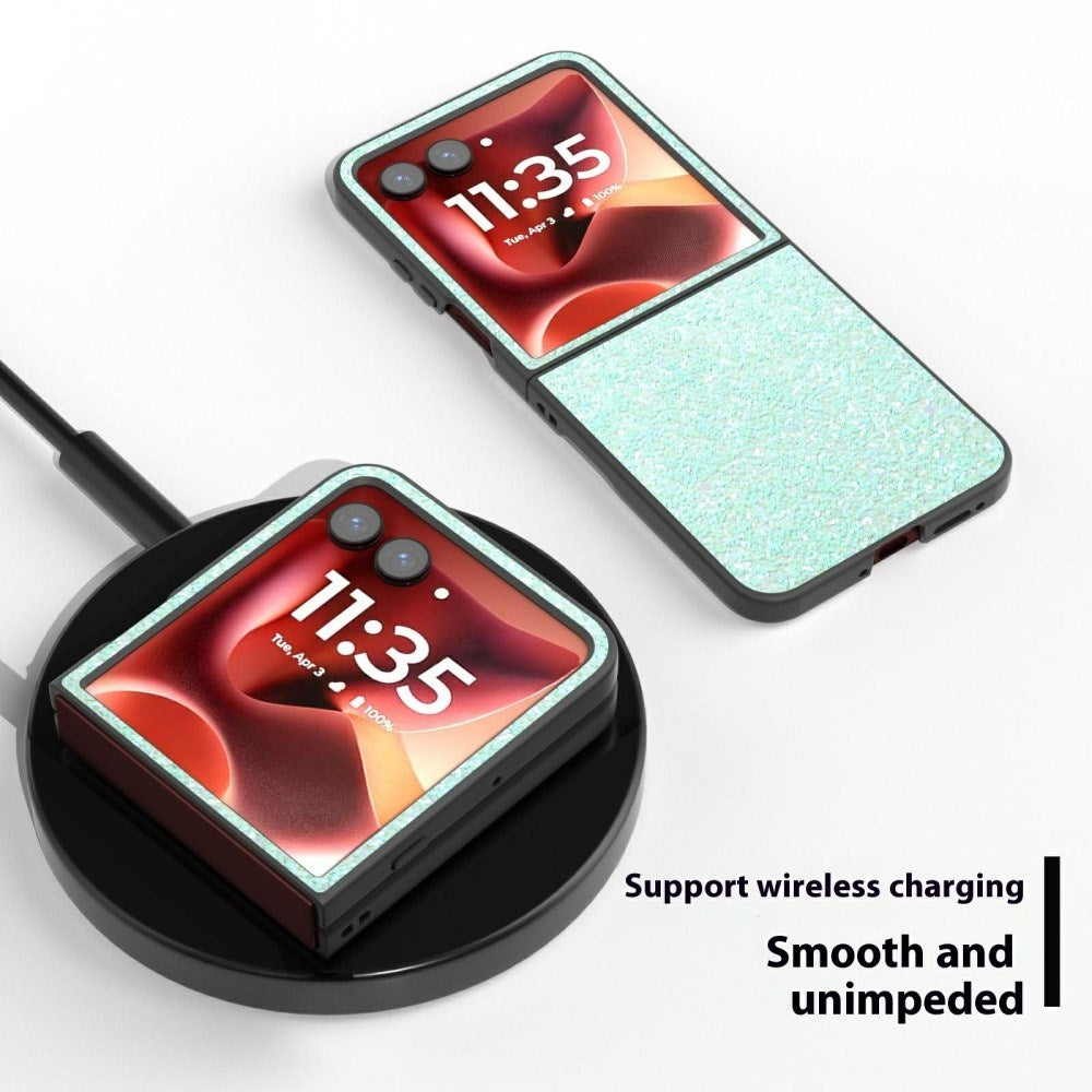 EIDERWOOD Motorola Razr 60 Ultra Hard Plastic Glitter Case - Turquoise