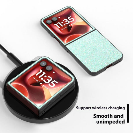 EIDERWOOD Motorola Razr 60 Ultra Hard Plastic Glitter Case - Turquoise