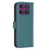 Motorola Edge 60 Pro BINFEN Faux Leather Flip Case with Card Holder & Stand Function - Dark Green