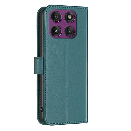 Motorola Edge 60 Pro BINFEN Faux Leather Flip Case with Card Holder & Stand Function - Dark Green