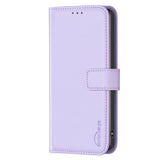 Motorola Edge 60 Pro BINFEN Faux Leather Flip Case with Card Holder & Stand Function - Purple