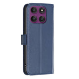 Motorola Edge 60 Pro BINFEN Faux Leather Flip Case with Card Holder & Stand Function - Dark Blue