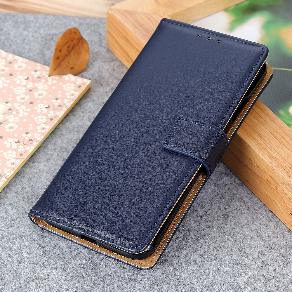 Nokia G60 Leather Wallet Case & Kickstand - Blue