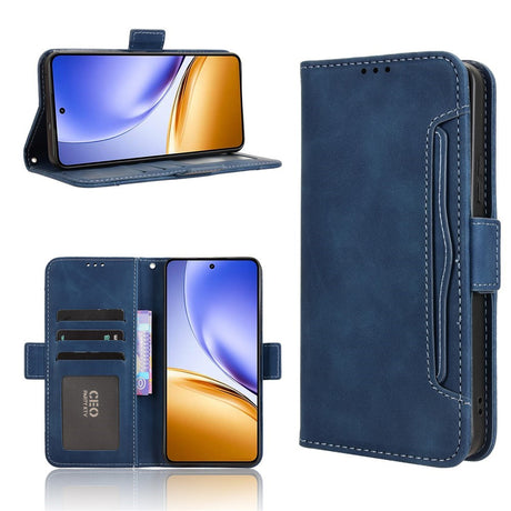 Realme 14 (5G) / 14T (5G) EIDERWOOD Faux Leather Flip Case with Card Holder – Blue