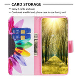 Samsung Galaxy S23 Ultra Flip Case m. Wallet - Colored Sunflower