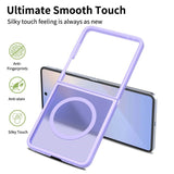 EIDERWOOD Samsung Galaxy Z Flip7 Matte Hybrid Case - MagSafe Compatible - Transparent / Purple