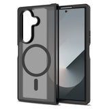 EIDERWOOD Samsung Galaxy Z Fold7 Matte Hybrid Case - MagSafe Compatible - Transparent / Black