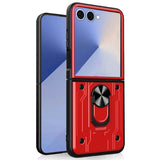 EIDERWOOD Samsung Galaxy Z Flip7 Hybrid Craftsman Case with Kickstand - Red