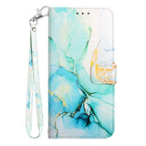 Nokia G60 Soft Leather Wallet Case - Marble - Blue