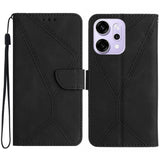 Oppo Reno14 (5G) Faux Leather Flip Case with Print - Black
