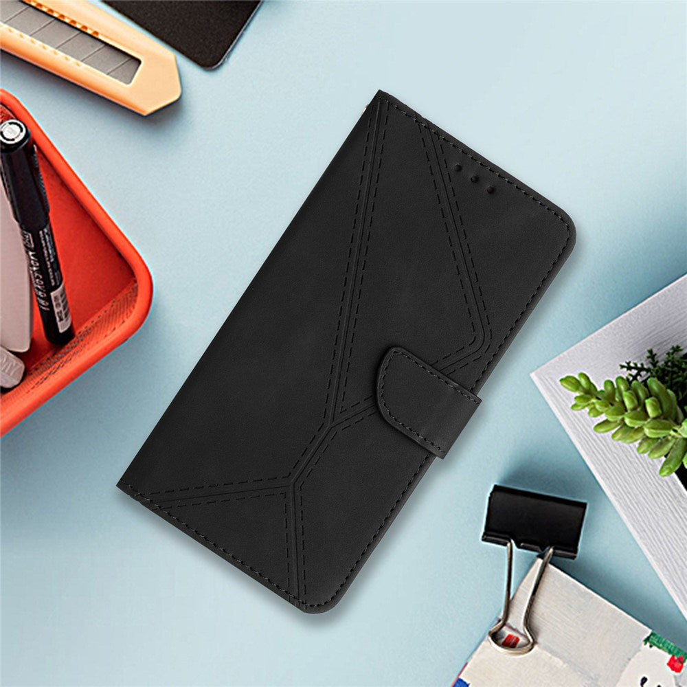 Oppo Reno14 (5G) Faux Leather Flip Case with Print - Black