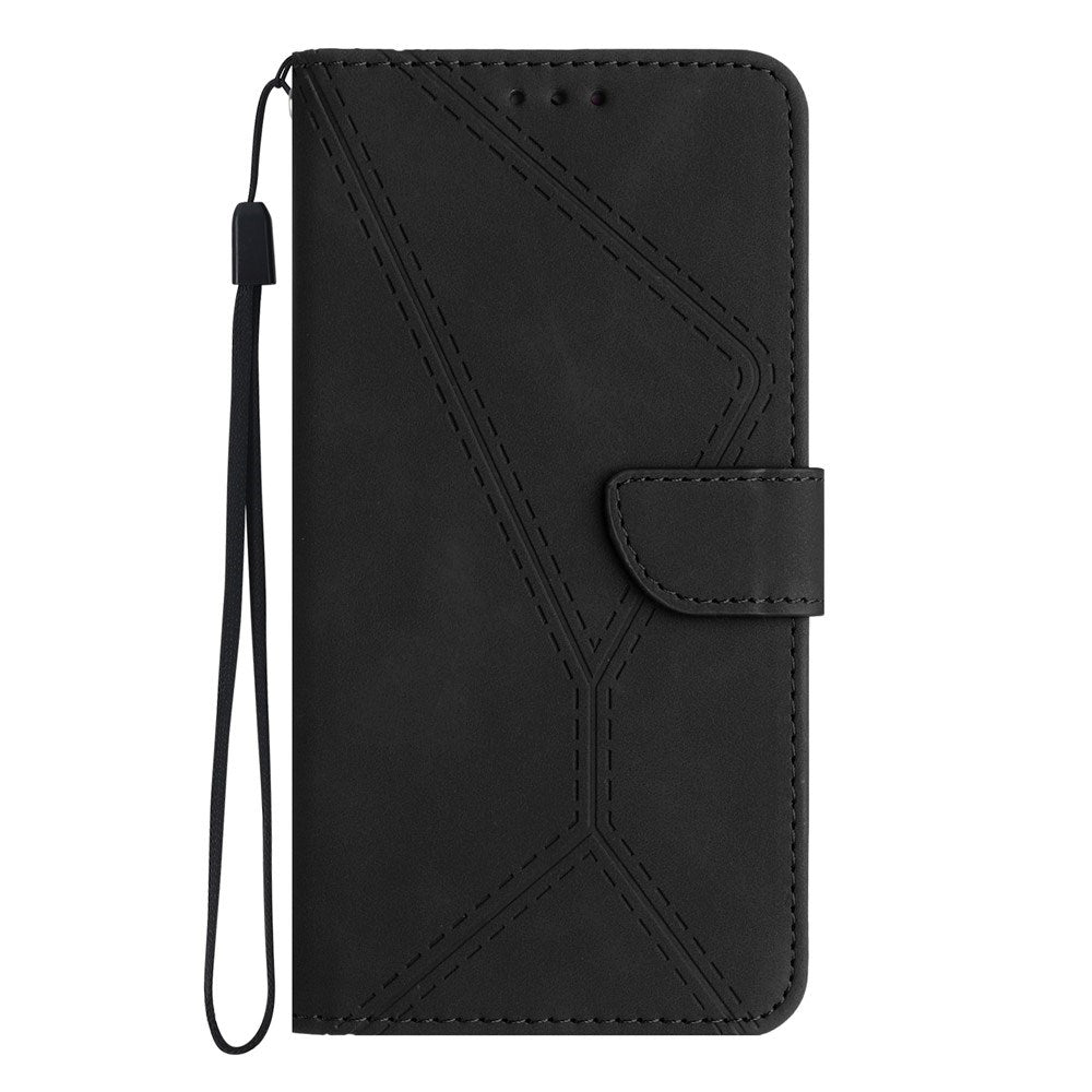 Oppo Reno14 (5G) Faux Leather Flip Case with Print - Black