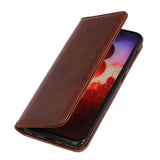 Samsung Galaxy S23 Magnetic Leather Flip Case w. Wallet - Coffee Brown