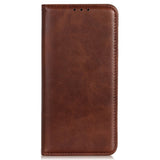 Samsung Galaxy S23 Magnetic Leather Flip Case w. Wallet - Coffee Brown