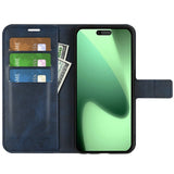 EIDERWOOD iPhone 17 Pro Max Faux Leather Flip Case with Stand & Card Holder - Blue