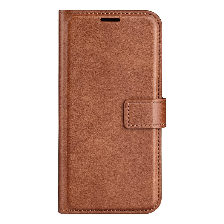 EIDERWOOD iPhone 17 Pro Max Faux Leather Flip Case with Stand & Card Holder - Light Brown