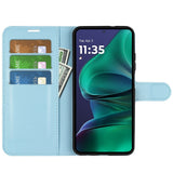 Motorola Moto G Stylus 5G (2025) EIDERWOOD Leather Flip Case with Cardholder & Stand Function - Blue