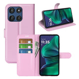 Motorola Moto G Stylus 5G (2025) EIDERWOOD Leather Flip Case with Cardholder & Stand Function - Pink