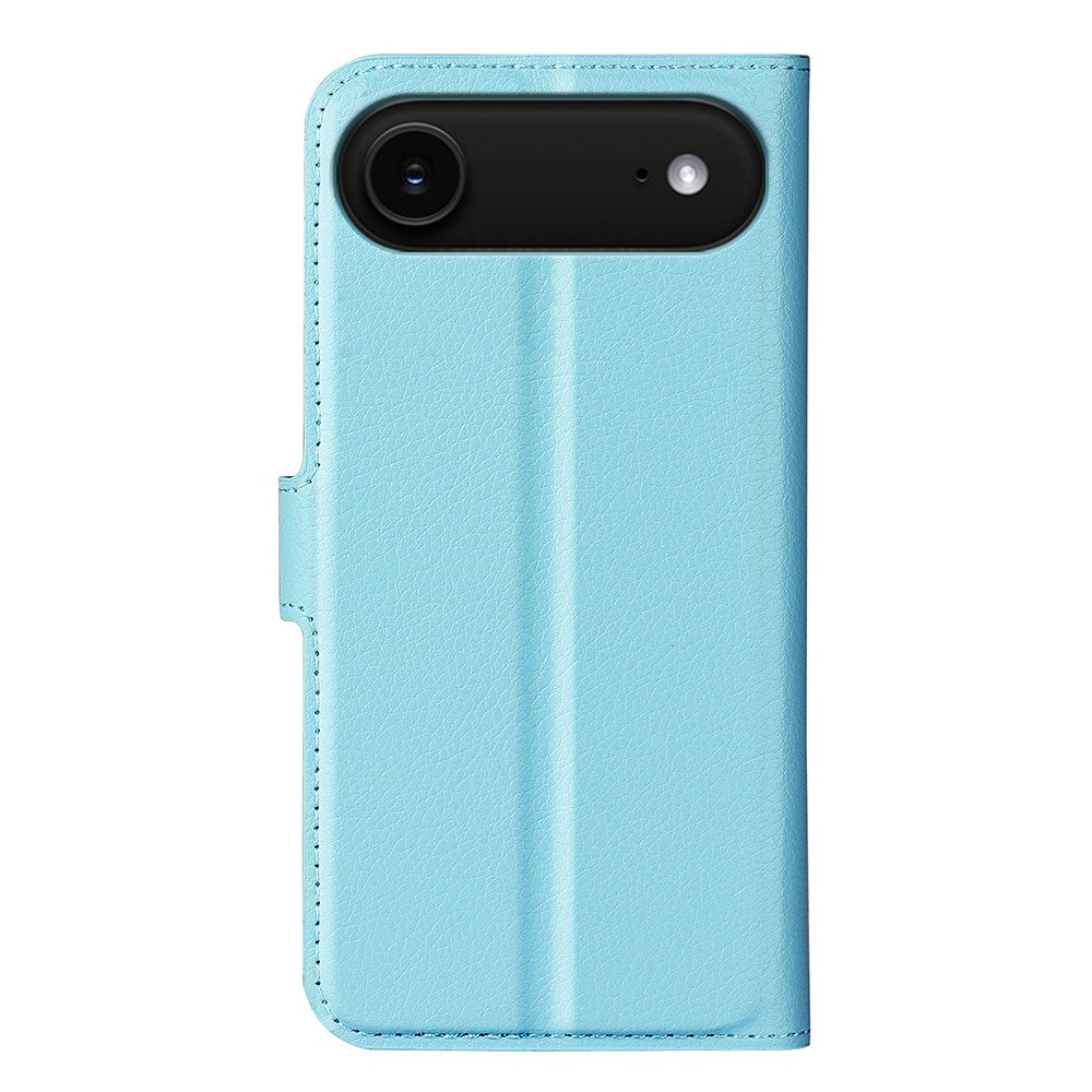EIDERWOOD iPhone Air Litchi Flip Case with Built-in Card Holder & Stand Function - Blue