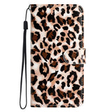 EIDERWOOD iPhone 17 Faux Leather Case with Wallet & Strap - Leopard