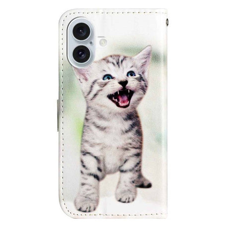 EIDERWOOD iPhone 17 Faux Leather Case with Wallet & Strap - Kitten