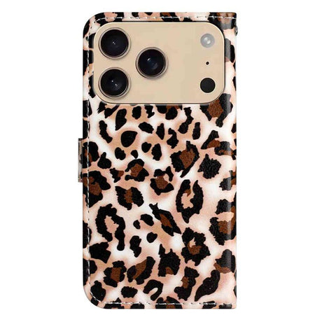 EIDERWOOD iPhone 17 Pro Max Faux Leather Case with Wallet & Strap - Leopard