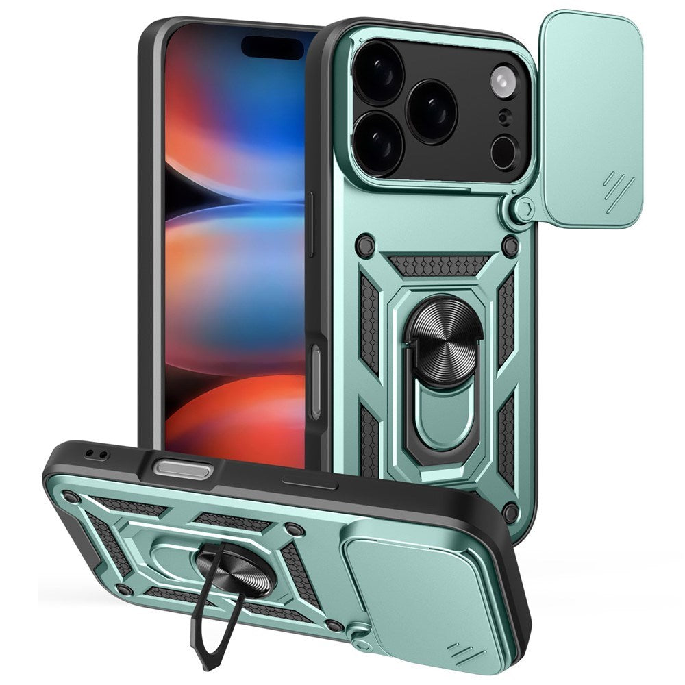 EIDERWOOD iPhone 17 Pro Max Hybrid Craftsman Case with Kickstand & Cam Slider - Green