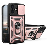 EIDERWOOD iPhone 17 Hybrid Craftsman Case with Kickstand & Cam Slider - Rose Gold
