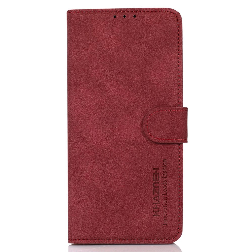 Samsung Galaxy S23 KHAZNEH Retro Leather Wallet Case - Red